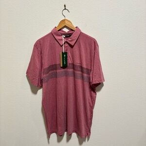 NWT Travis Mathew heather earth red ECO heater series Polo Shirt